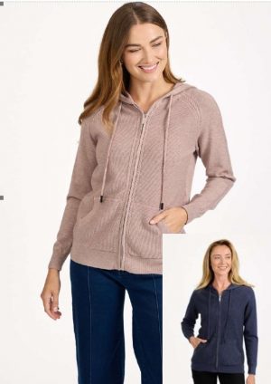 Mudflower Hooded Zip Cardigan (653)