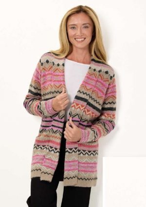 Mudflower Aztec Print Cardigan (680)