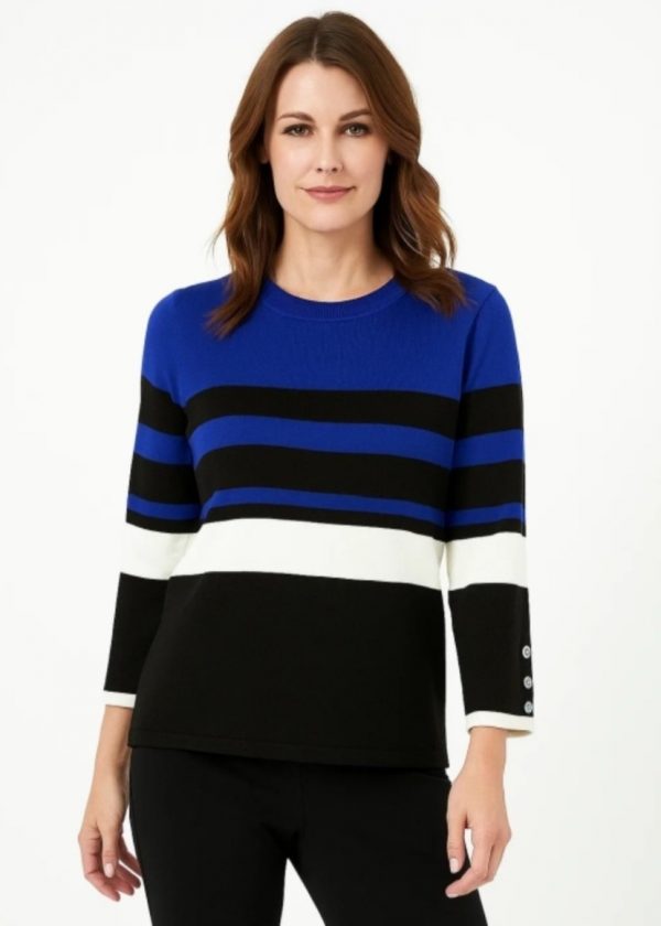 Claudia C Wide Stripe Jumper (12930)