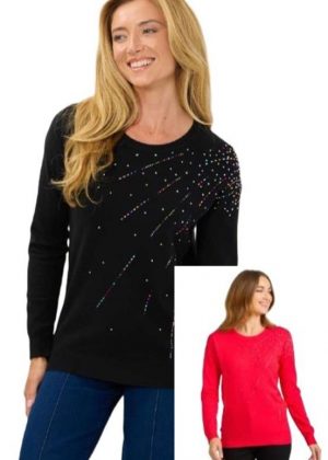 Mudflower Spray Embellished Jumper (693)