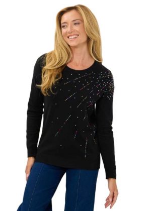 Mudflower Spray Embellished Jumper (693)