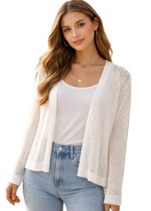 Claudia C - White Edge to Edge Shrug (12918)