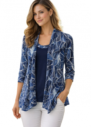 Claudia C - Navy Insert Top (13417)