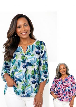 Forever One - Leaf Print Top (GL12378)