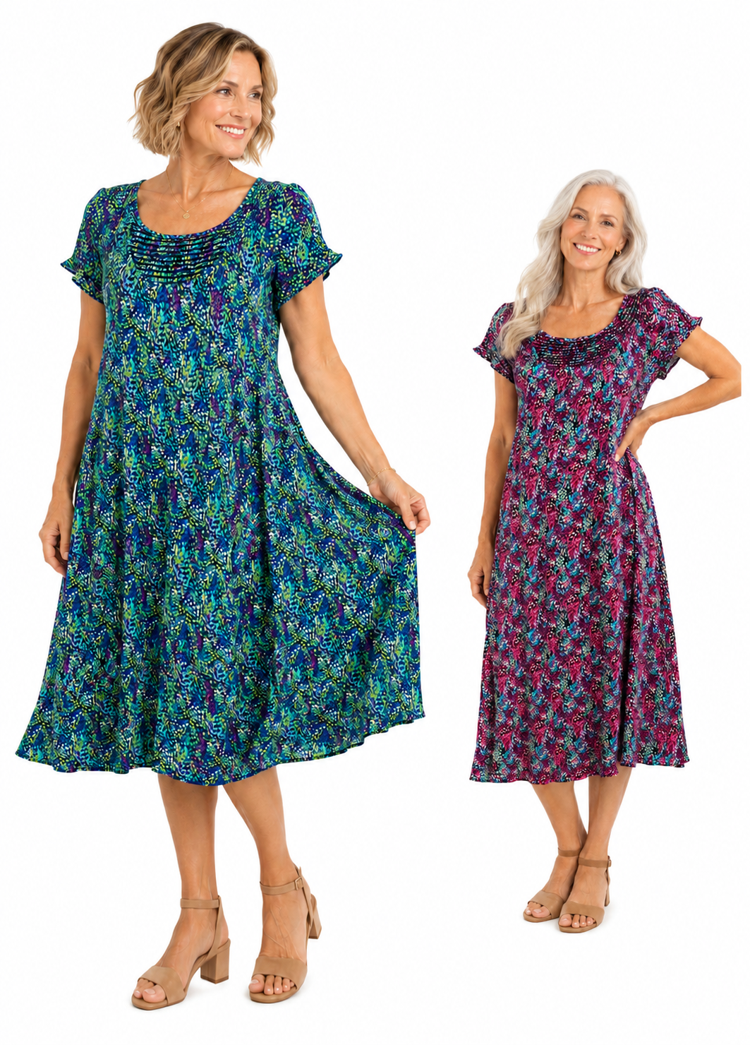 Mudflower - Ditsy Print Midi Dress (244)