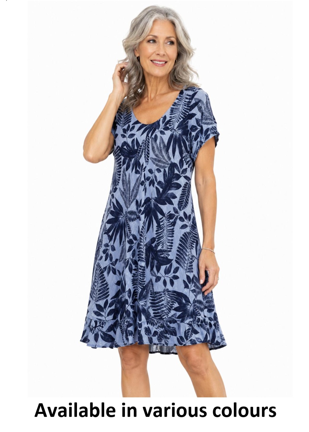 Nina Murati - Leaf Print Dress (IL7018)