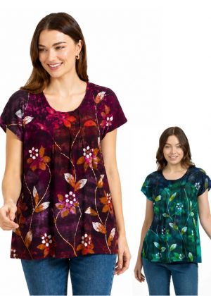 Mudflower Painted Floral Top (275)