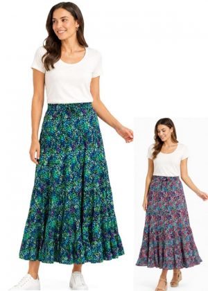 Mudflower Dotted Print Maxi Skirt (279)