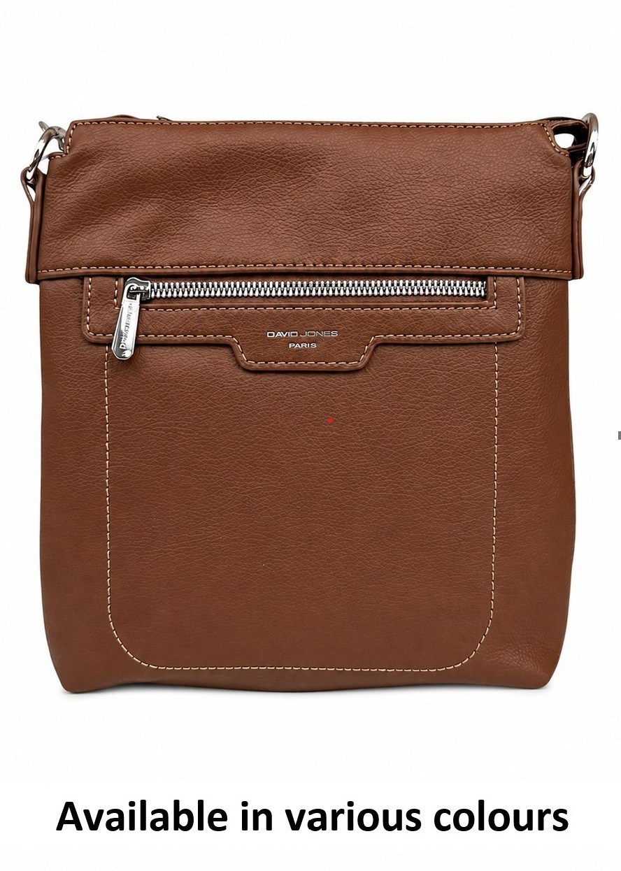 David Jones Zip Top Crossbody Bag (6101-1)