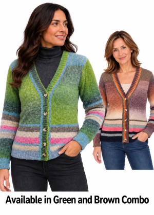 Mudflower Striped Cardigan (315)