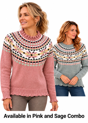 Mudflower Frill Fairisle Jumper (323)