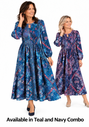 Mudflower Floral Print Maxi Dress (318)