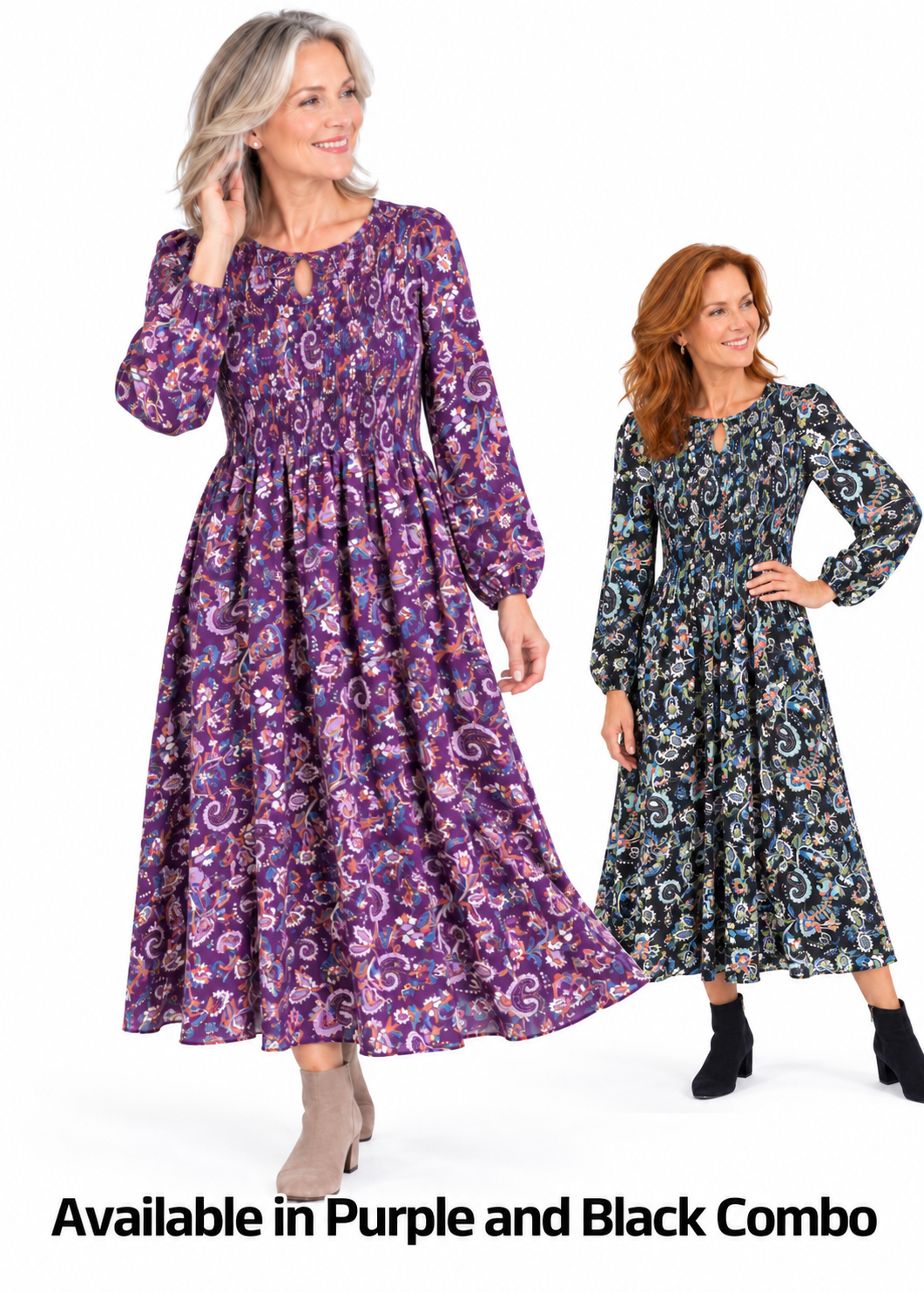 Mudflower Floral Print Maxi Dress (319)